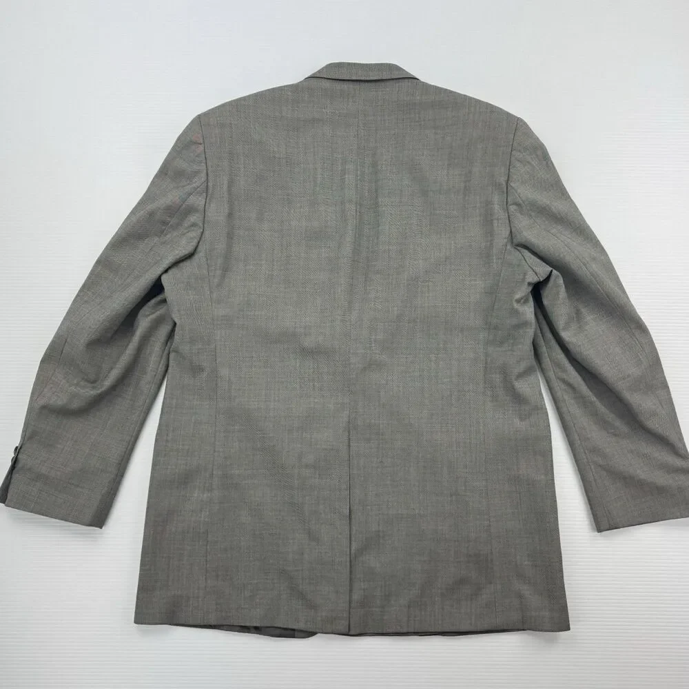 Lauren Ralph Lauren Gray Wool Suit Jacket Blazer Sport Coat 46XL Made Canada